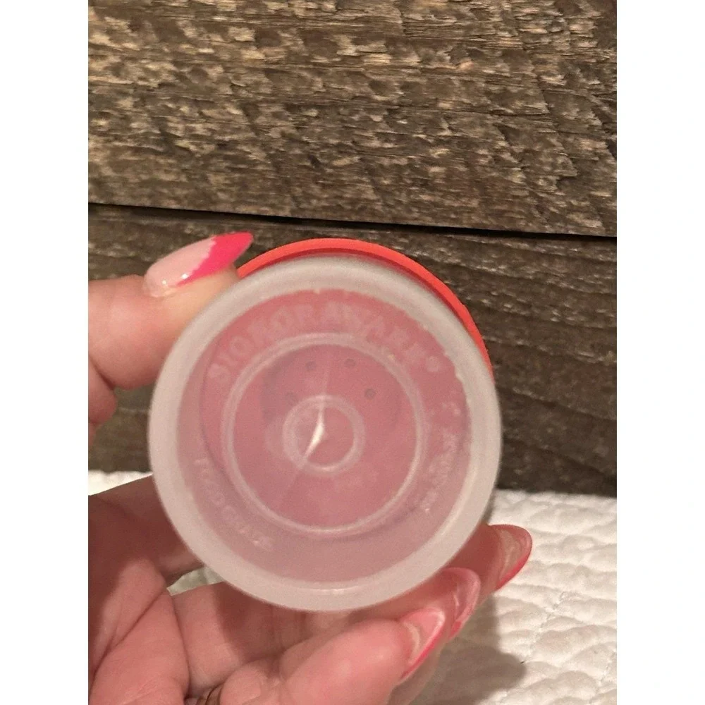 VTG Tupperware Red Clear‎ Salt Pepper Spice Shaker #102-16